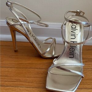 Calvin Klein Tegin Champagne Heels